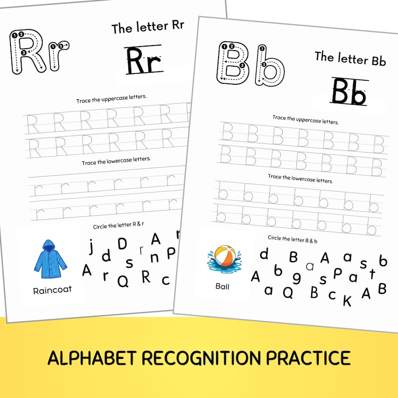 Trace Alphabet Worksheets | Letter Handwriting Practice for Preschool ...