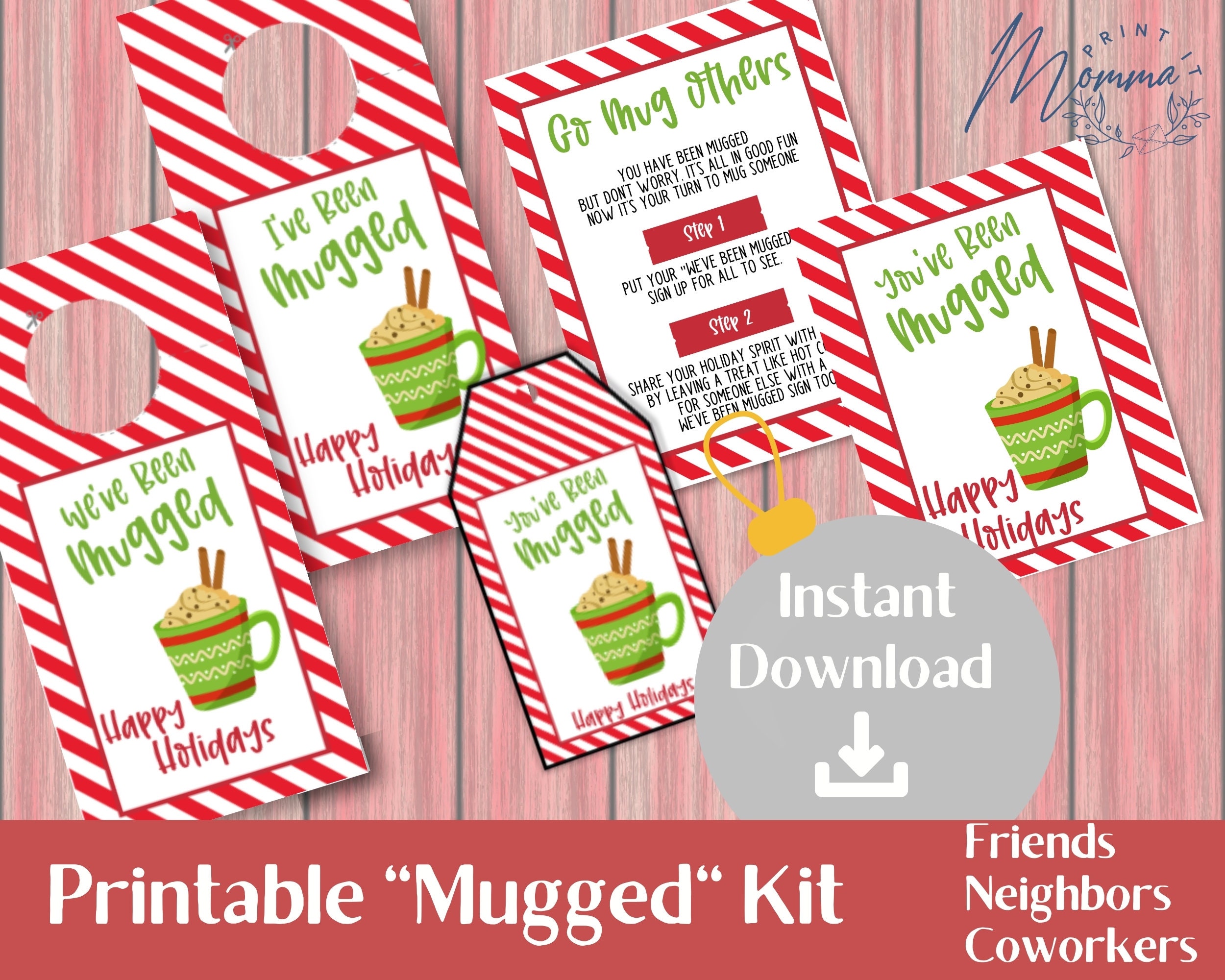 You&rsquo;ve Been Mugged Holiday Printable You&rsquo;ve Been - Etsy