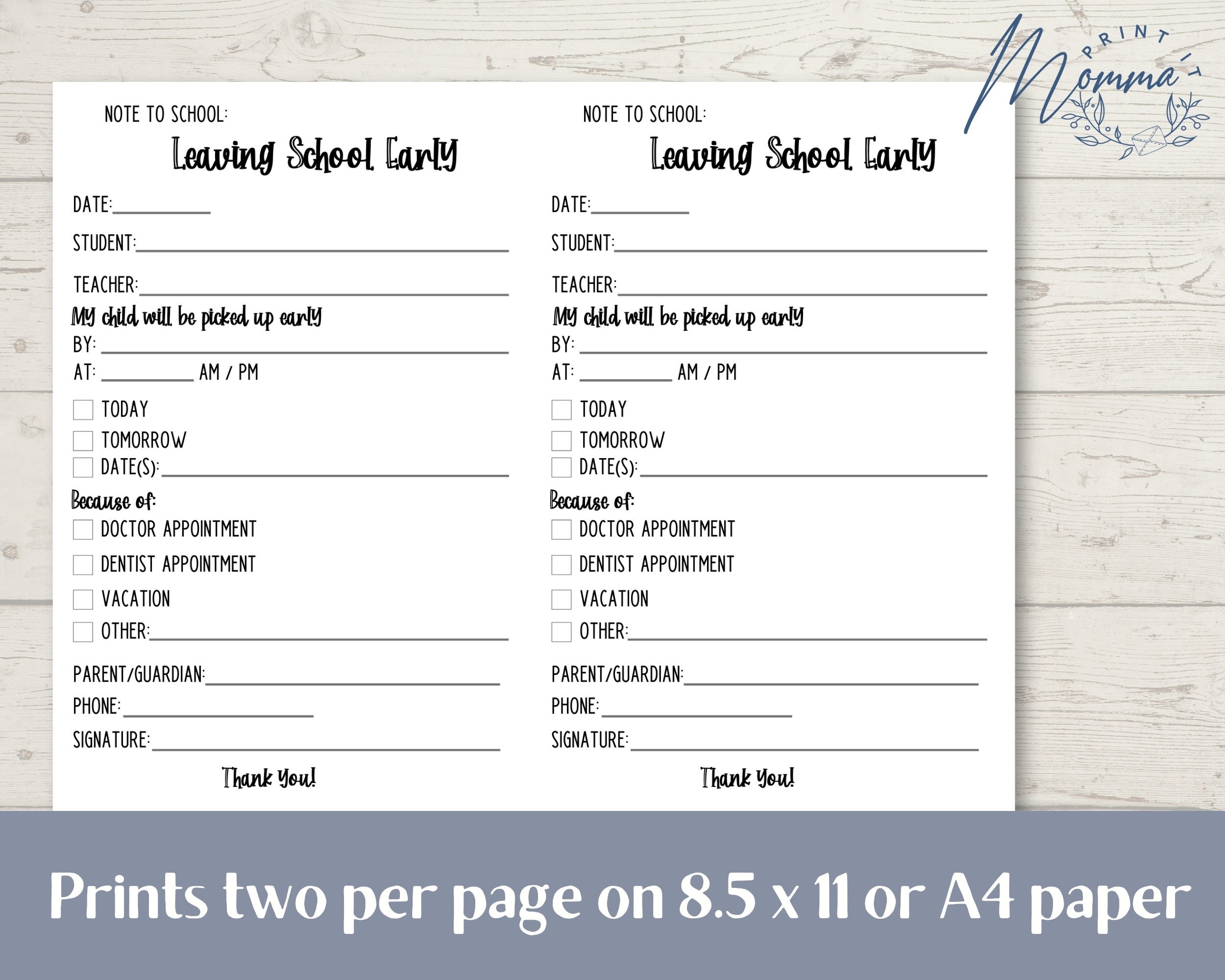 School Late Note.pdf Note to School | Note for School Absence | Excuse Note to School ...