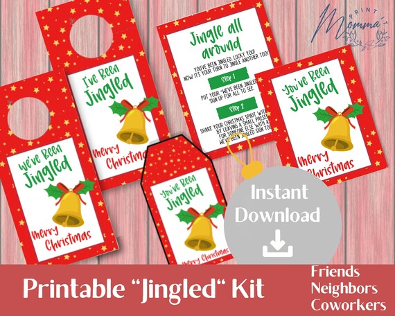 You've Been Jingled Christmas Printable You've Been | Etsy