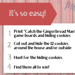 Catch the Gingerbread Man Game Printable Cookie Scavenger Hunt Digital Download Christmas Cookie Hide and Seek Game image 8