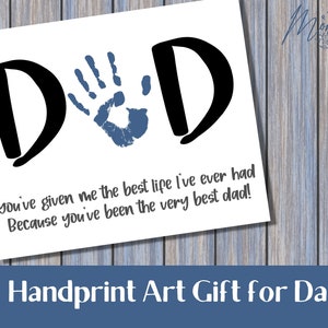 Father's Day Gift From Kids printable  Handprint Keepsake image 1