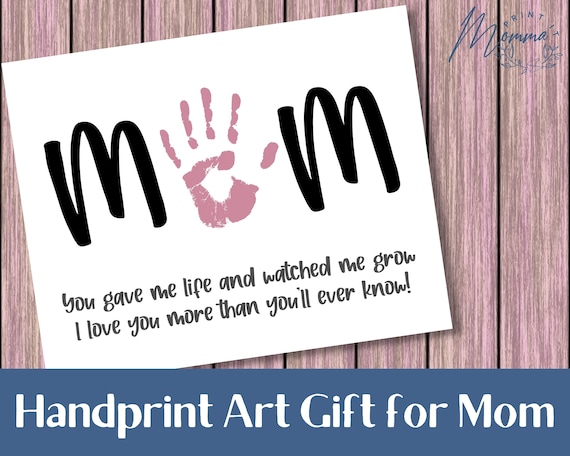 Mother's Day Gift From Kids printable  Handprint Keepsake