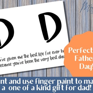 Father's Day Gift From Kids printable  Handprint Keepsake image 2