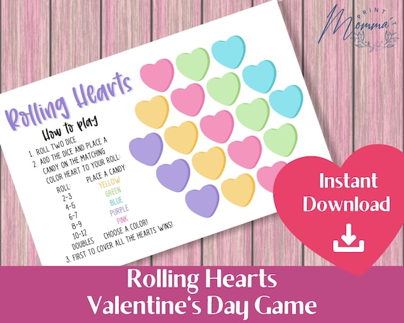 Pin The Heart On The Bee Game - Valentines Day Party Game For Kids, Includes Poster & Heart Stickers - View #3