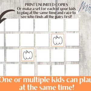 Halloween Memory Matching Game Printable | Halloween Kids Concentration ...