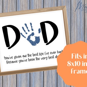 Father's Day Gift From Kids printable  Handprint Keepsake image 5