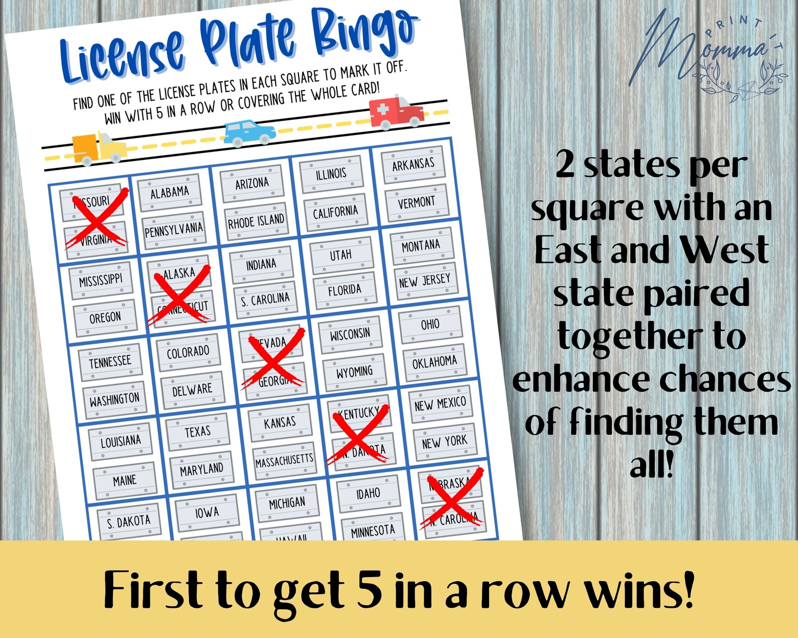 license-plate-bingo-car-game-printable-bingo-travel-activity-etsy