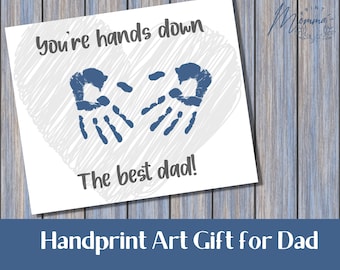 Printable Hands Down Best Dad - Etsy