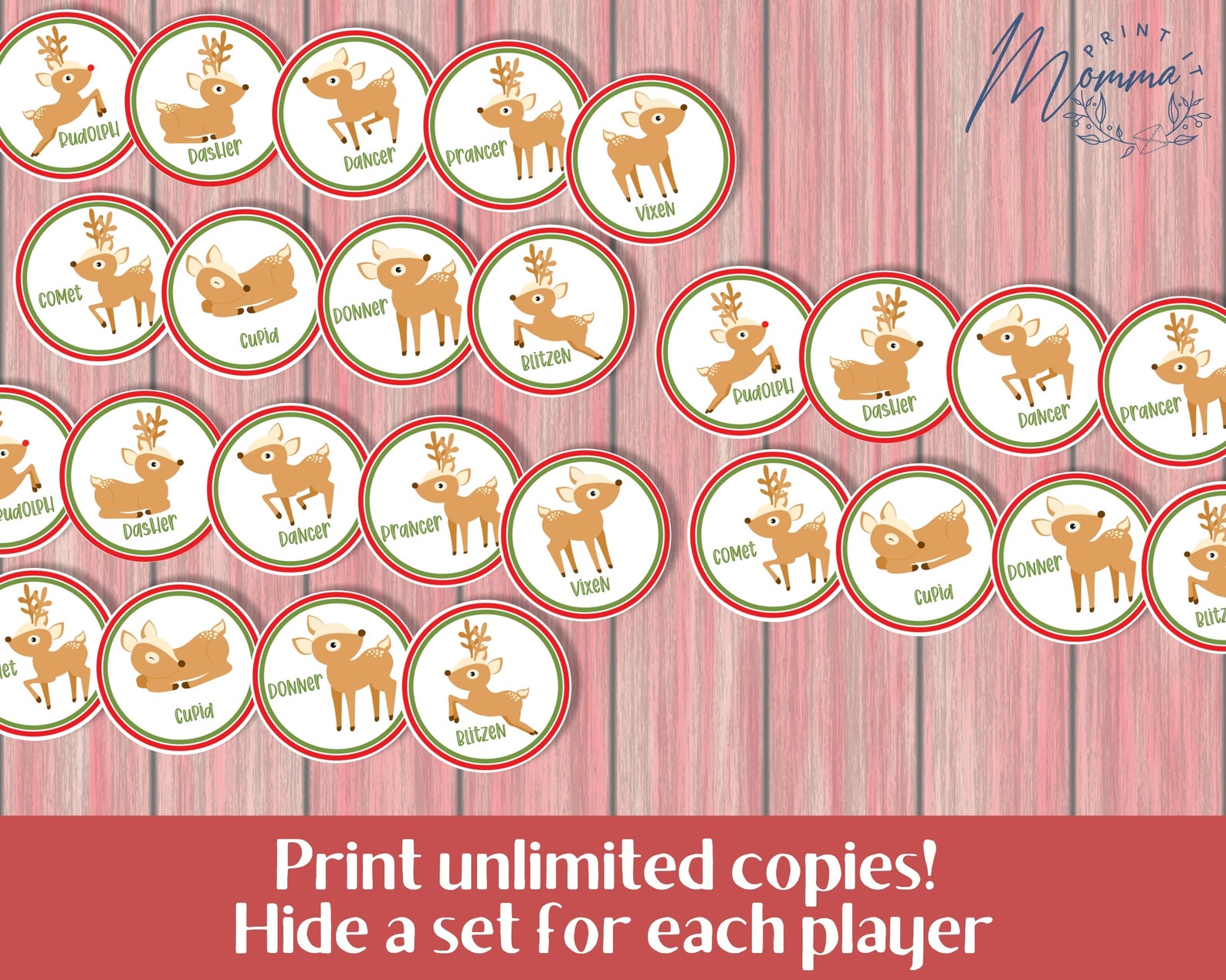 Find Santa's Missing Reindeer Game Printable Reindeer Scavenger Hunt