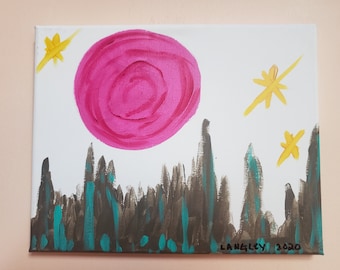 Gray City Pink Sun