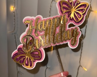 Happy Birthday Cake Topper