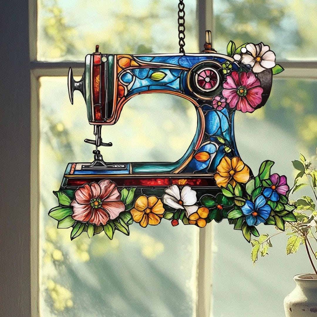 Sewing Machine Suncatcher Ornament,sewing Ornament With Name,wild ...