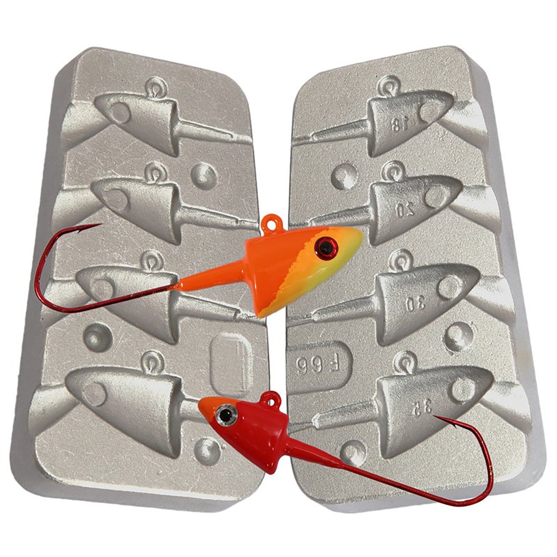 thumbnail image 2 of Caistor Tackle Eel Head Jig Mould CM224 – 30g, 40g, 50g, 60g With VMC 5150 Hooks (4/0 & 6/0) 2 of 6