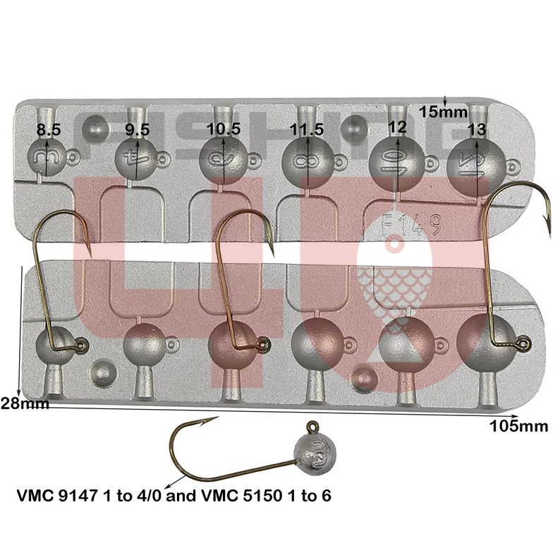 Mini Jig Fishing Mold 34681012g Jig Head Mold Etsy