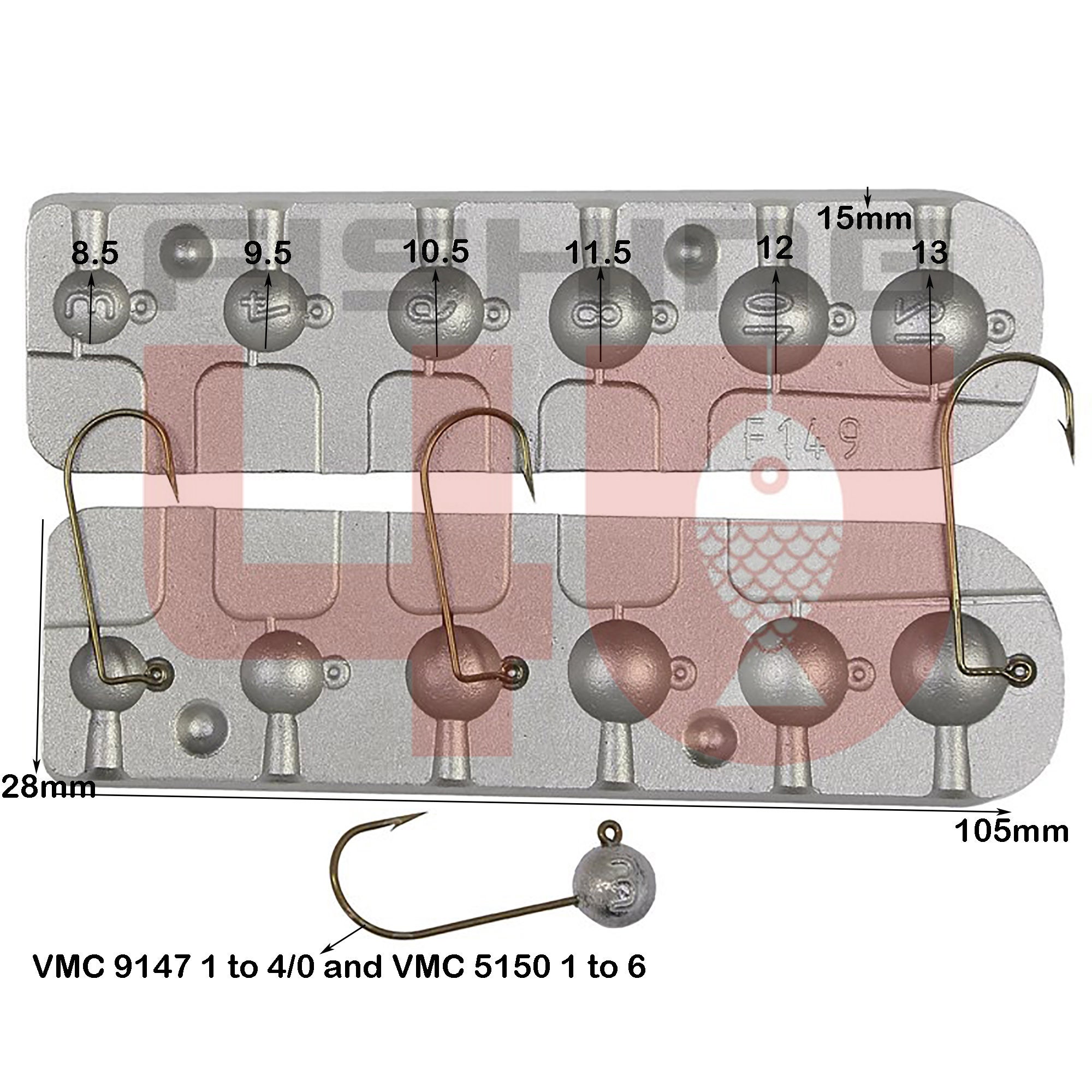Mini Jig Fishing Mold 34681012g Jig Head Mold Etsy