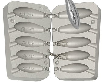 Torpedo lead Mould 40-50-60-70-80g /Fishing Lead Sinker Mould/Sea,Carp Fishing
