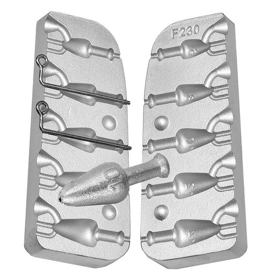 Moule à Plombs De Pêche En Aluminium - Fabrication De Leurres & Sinkers - Robuste - Pour Multiples Espèces De Poissons