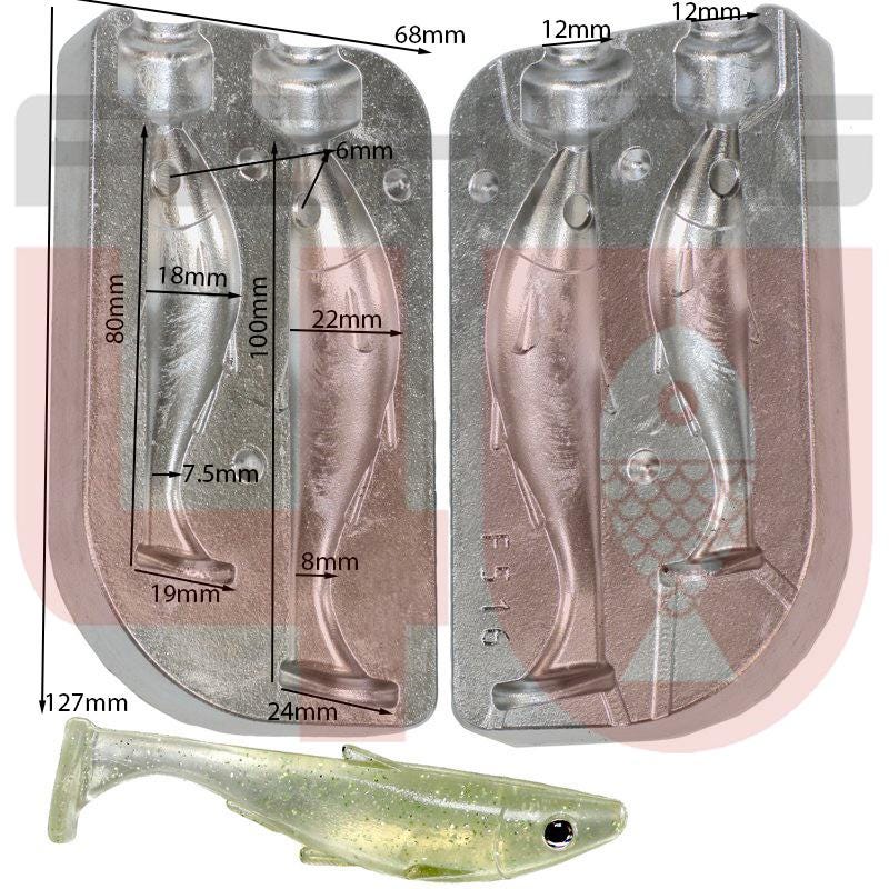 Aluminium Swim Shad Lure Mould (80-100mm) - Etsy Aluminium Swim Shad Lure Mould (80-100mm) - Etsy
