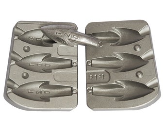 Molde Para Plomos De Pesca - Diseño De Pera Volteada Con Bisagras, Grosor 2mm - Para Pesca En Mar