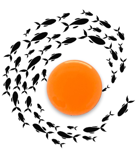 3D adhesive eyes for fishing lures , Color: Orange Glow