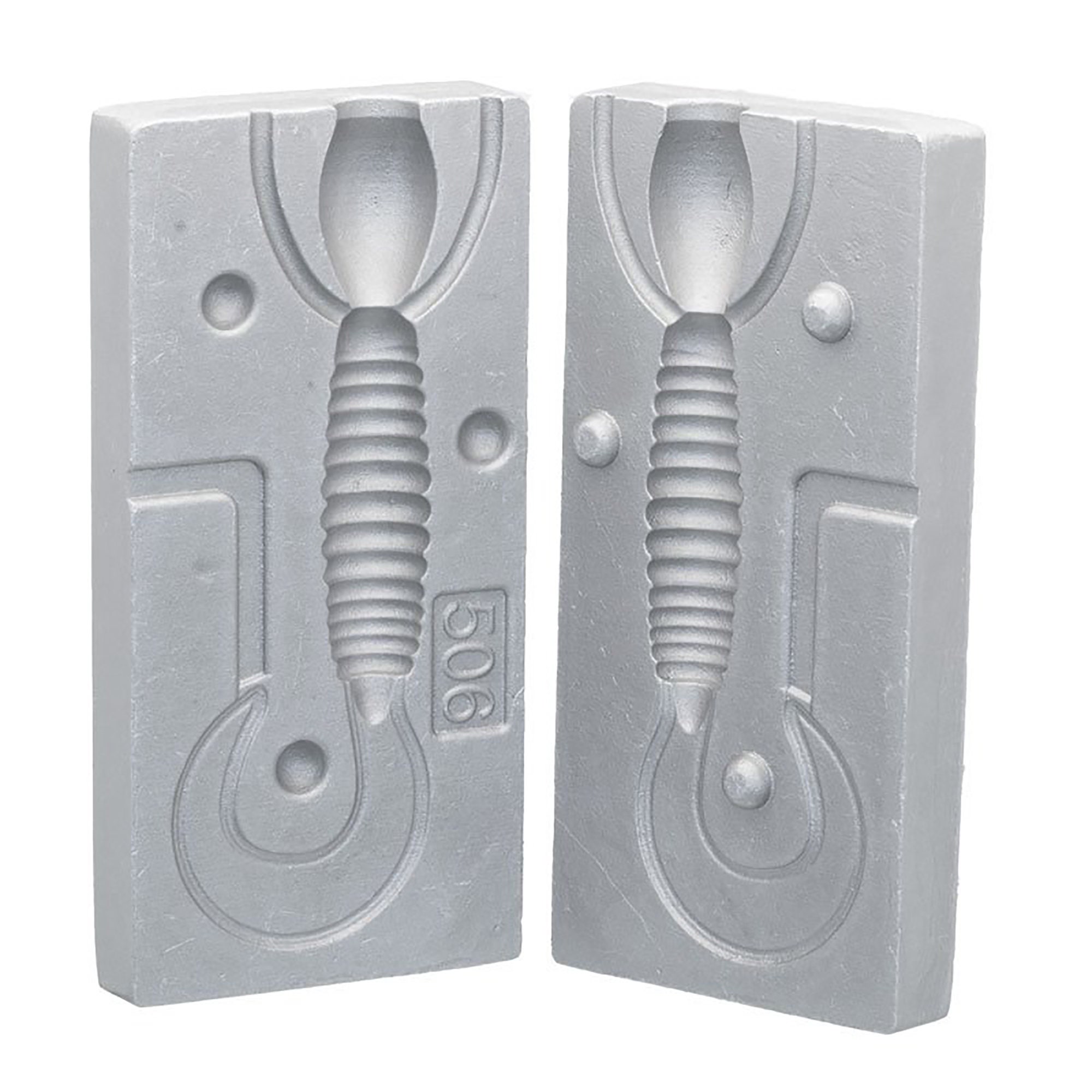Twister Tail Aluminium Mould 80mm / Silicone Soft Lure Fishing Mould 