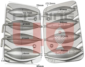 MOULE DE PÊCHE En Aluminium Plastique Souple à Faire Soi-même OneUp
