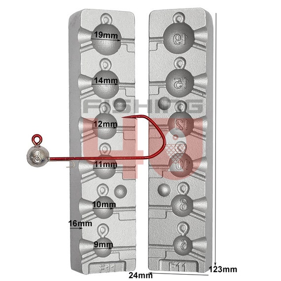 Round Jig Head Mold 6-8-10-12-15-19 G Fishing Jig Aluminum Mold -   Canada