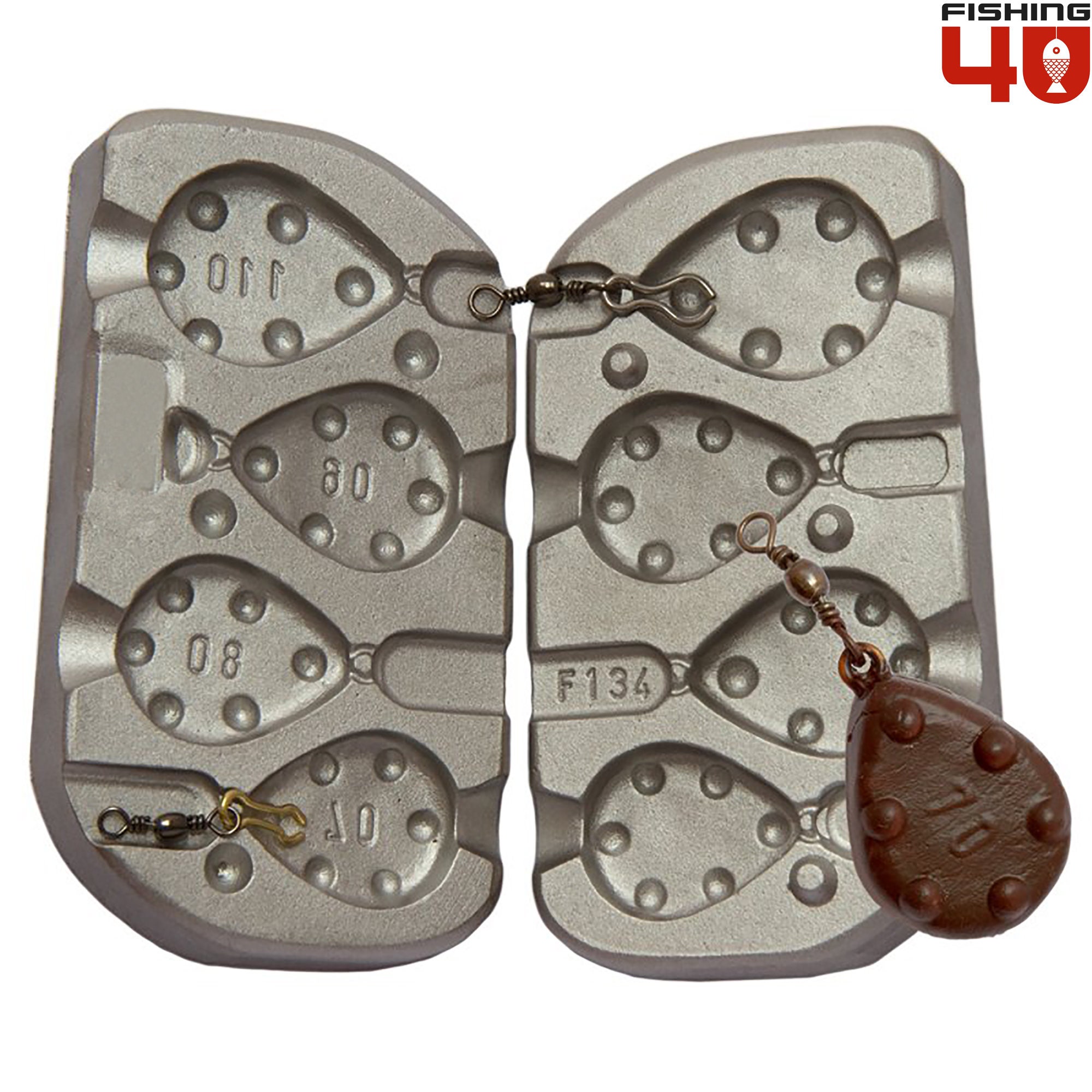 Grip flat fishing lead mould 70-80-90-110g/ Carp /Flat fish/ Sea coarse/Sea Fishing