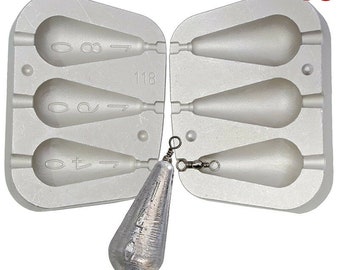 Pear Fishing Lead Weight Mold: 140-180gr, Carp Boat Fishing