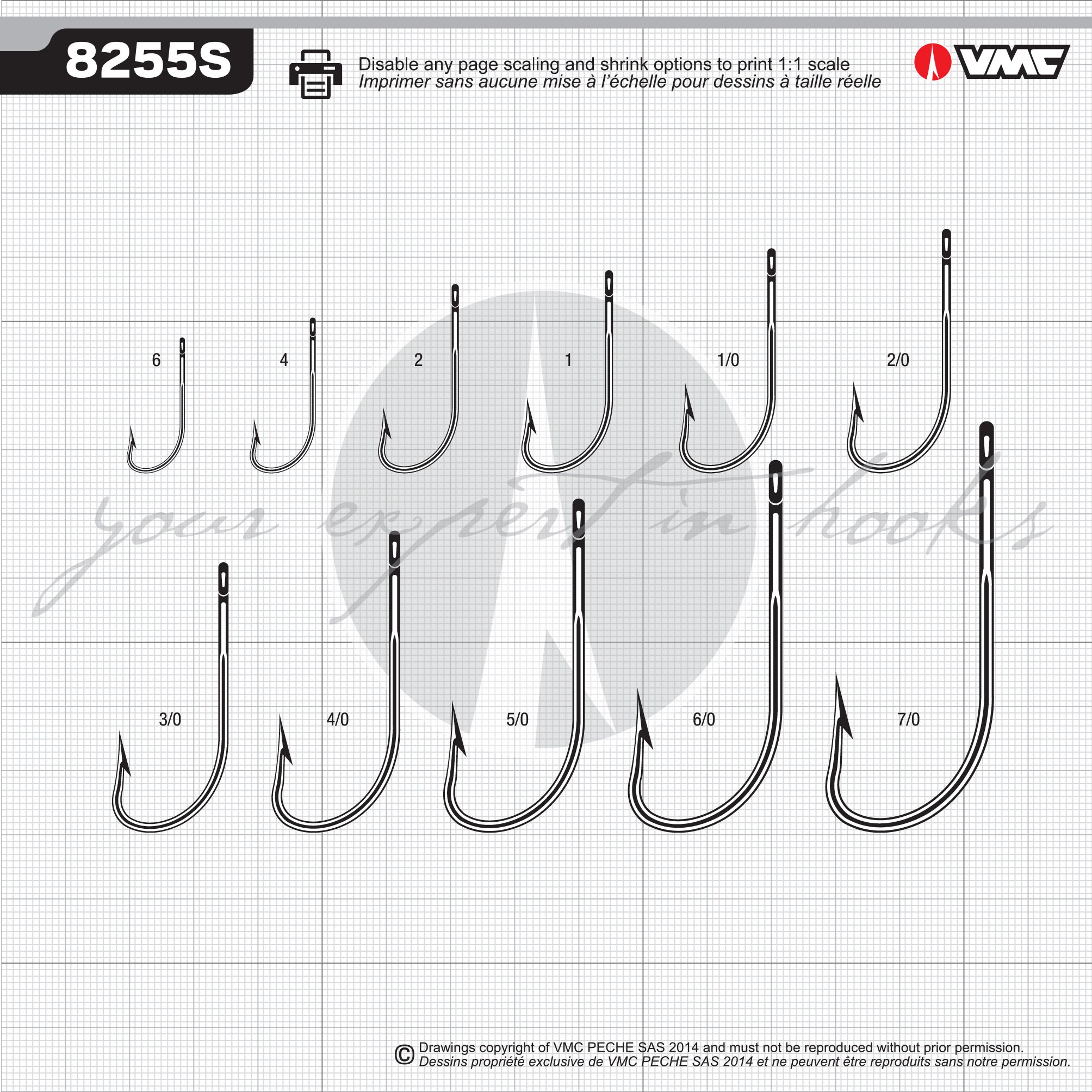 Hooks VMC Saltwater and Freshwater 8255 SS Size: 6/0-10pcs 