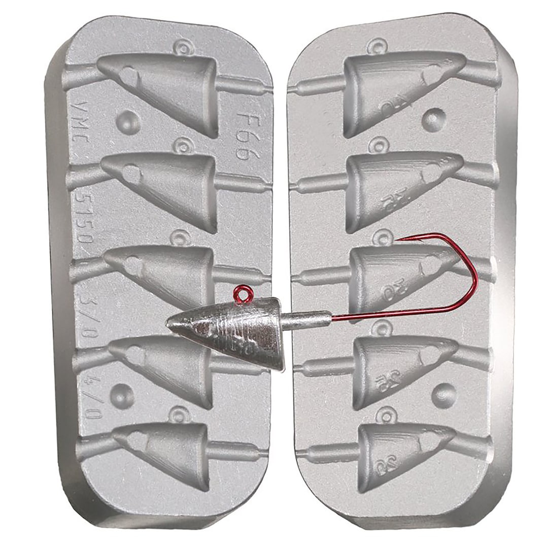 Fish Head Jig Mold 20-25-30-35-40g Uses VMC 5150 Hooks Fishing Jig Lead ...