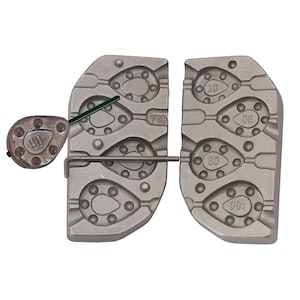 Flat Grip Inline Gewichten mal 70-80-90-100g Aluminium Mal Gewichten & Sinkers