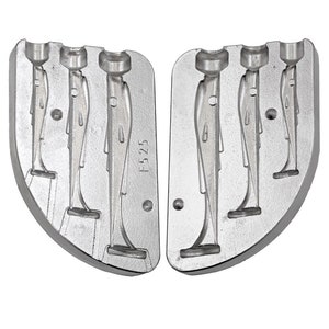 Swim Shad Aluminium Mould 60-80-100mm / Silicone Soft Lure Fishing Mould