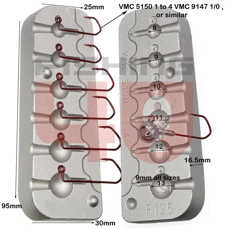 Round Head Jig Moldplain Collar 34681012g Fishing Jig Aluminum