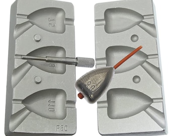 Flat Pear In-Line Fishing Lead Mold 75-90-110g  Carp&Sea Fishing