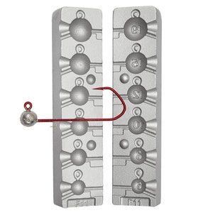 Round Jig Head Mold 6-8-10-12-15-19 g Fishing jig Aluminum Mold