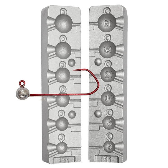 Lead Jig Mold Aluminum Fishing Sinker Mold - 20 Cavity Lead Round Jig Mold For DIY Fishing Tackle (1-15g) Flat Sinker Mold Lead Jig Mold Aluminum Fishing Sinker Mold - 20 Cavity Lead Round Jig Mold For DIY Fishing Tackle (1-15g) Flat Sinker Mold
