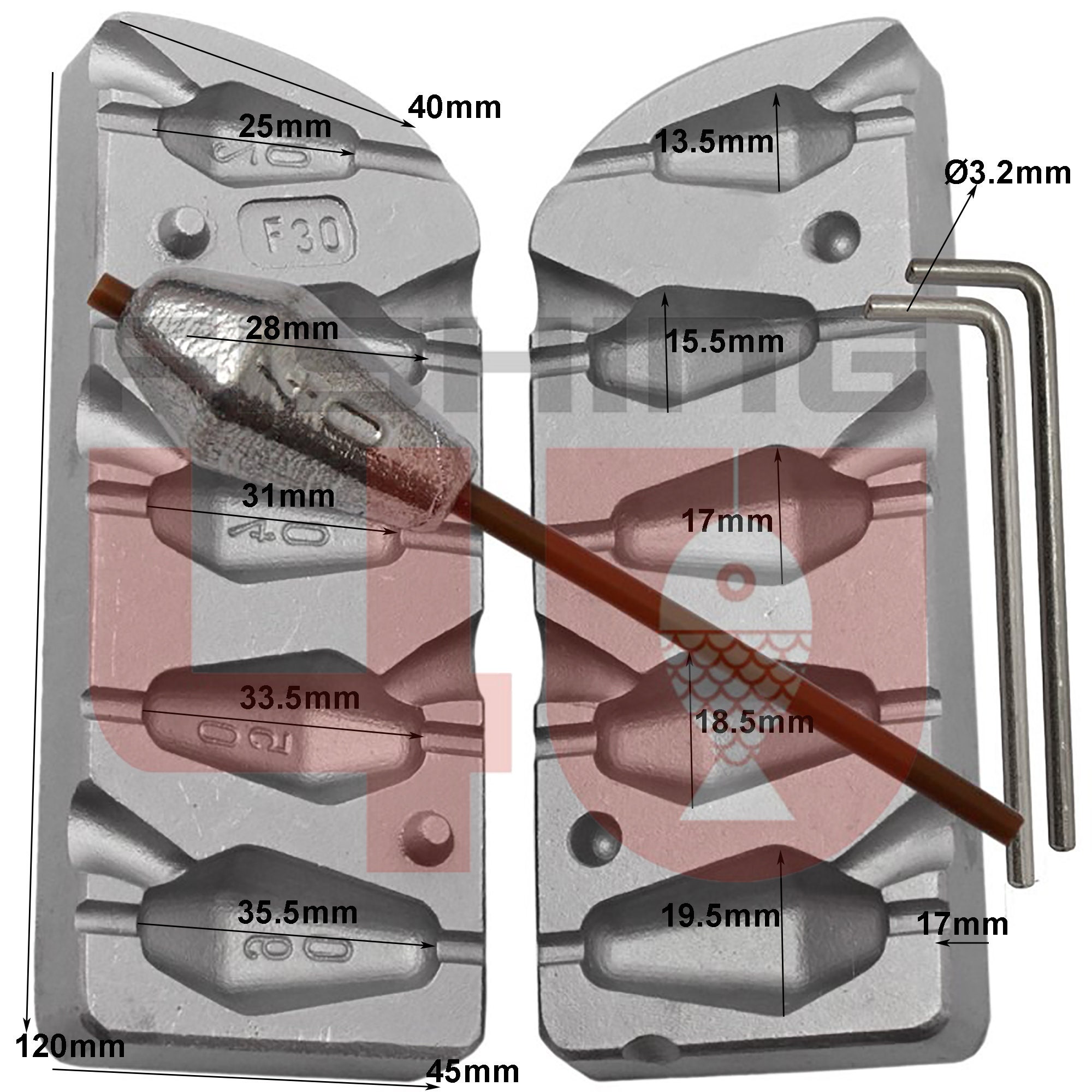 20 Pz. X 25 G. = 500g PIOMBO DI BASE - PACCHETTO RISPARMIO - Foto 2