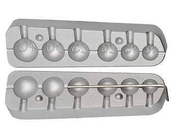 Cannon ball Sinker Fishing Lead Mould 10-15-20-25-30-40g Lead Mold Weights & Sinkers