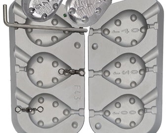 New Cheap ALUMINIUM MOULDS Lead Weights Flat pear Gripa Carp Boat Fishing New Cheap ALUMINIUM MOULDS Lead Weights Flat pear Gripa Carp Boat Fishing