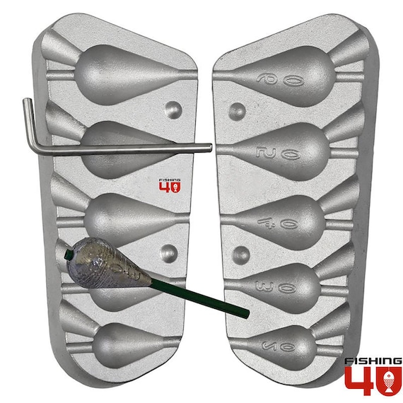 Pear Inline Weight Lead Mould 30-40-50-60g Ideal for Carp