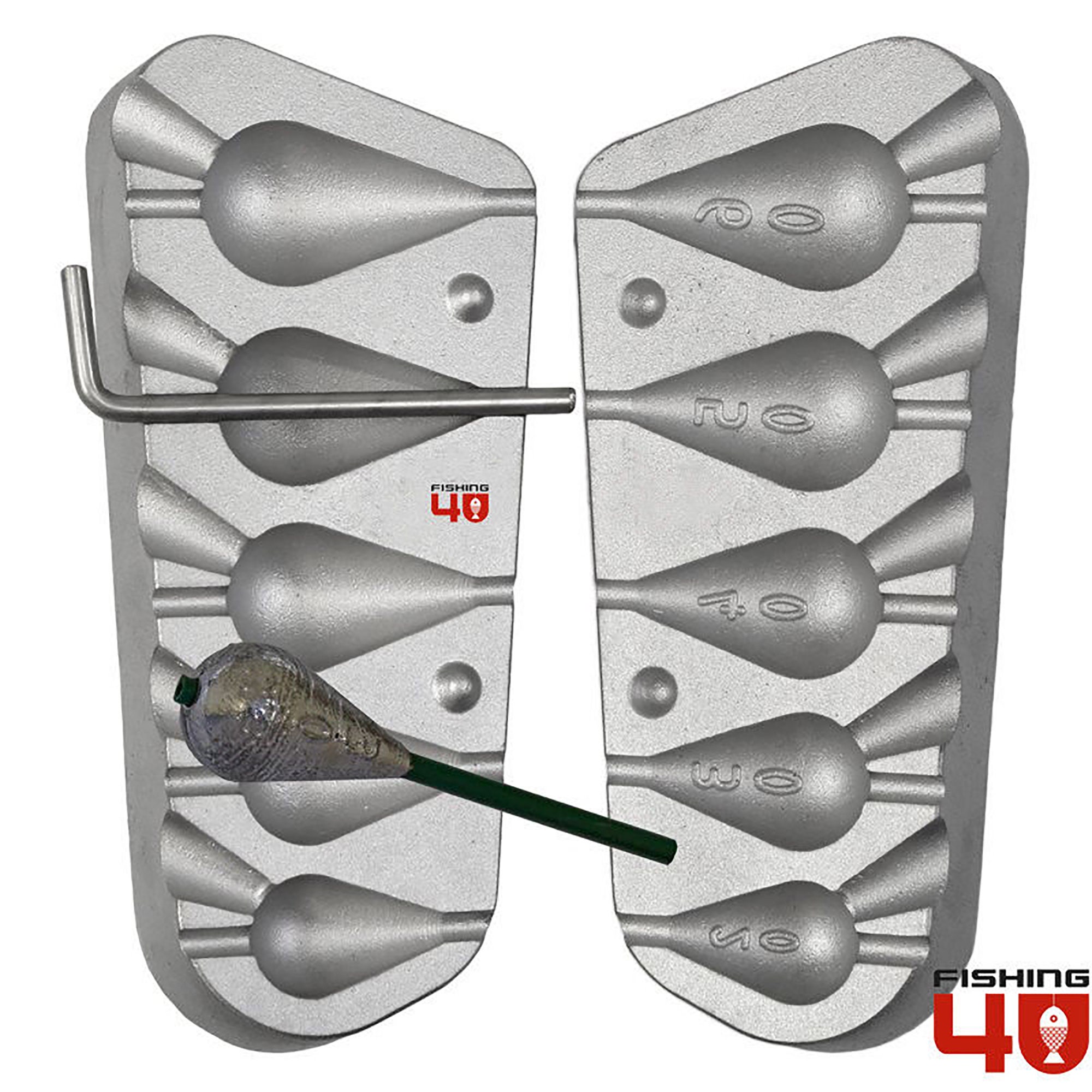 Shopping Made Fun Hex Lead Mold fishing weight Bomb 708090100g mould