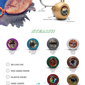 Lollipop Lures Saltwater Jig Head Lure ZOKA BALL "STEALTH"