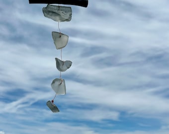 Gray Sea Glass Suncatcher