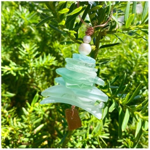 Sea foam sea glass tree ornament