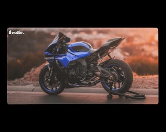 Yamaha R1 gamingmuismat #012 - grote en XL verlengde bureaumat - antislip motorfietsontwerp - soepele precisiebediening
