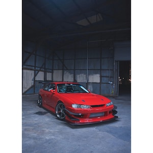 Nissan 240sx S14 Kouki Automotive Car Poster #001 - High Resolution Wall Art- Home Decor - Perfect Gift - No AI