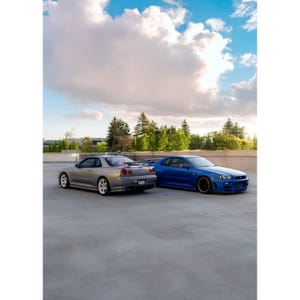 Nissan R34 GTR Skyline High Resolution Car Poster #031 - High Resolution Wall Art- Home Decor - Perfect Gift - No AI