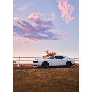 Dodge Challenger Automotive Car Poster #006 - 8k+ Ultra Resolution Wall Art- Home Decor - Stunning Quality